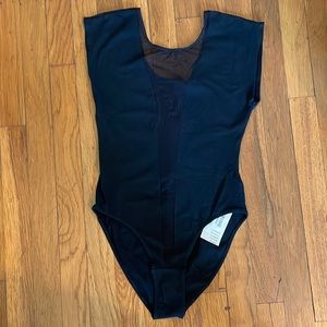 NWT American Apparel Cotton Spandex Micro Mesh Gloria V Bodysuit